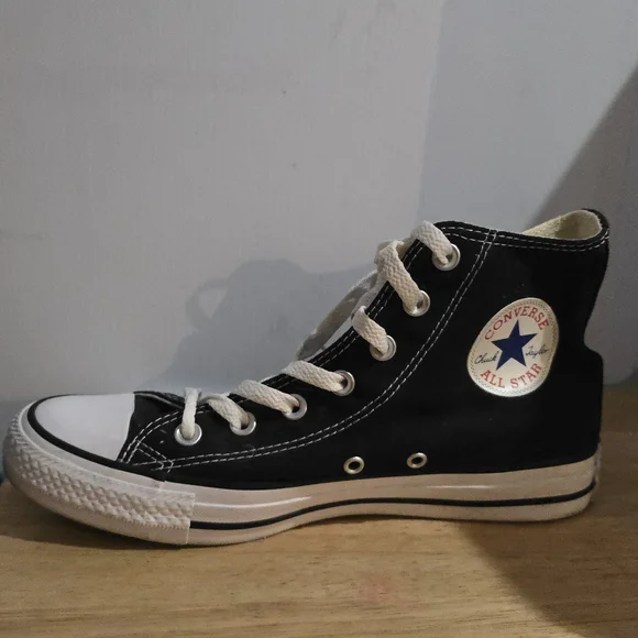 Unisex Chuck Taylor Converse All Star Black High-Top Sneakers - Picture 8 of 11
